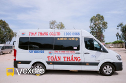 Xe Toàn Thắng - Vũng Tàu Bên hông xe Ghế ngồi 16 chỗ