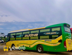 Xe Nhật Dương - Bình Minh Bus Giường nằm Bên hông xe Mặt sau xe Limousine phòng 21 chỗ (WC)