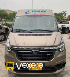 Xe Hạ Long Xanh Mặt trước xe Sơ đồ 16 chỗ