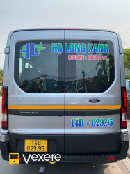 Xe Hạ Long Xanh Mặt sau xe Sơ đồ 16 chỗ