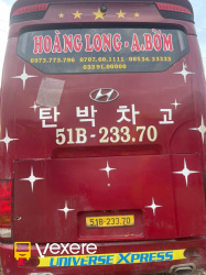 Xe Hoàng Long A Bờm Mặt sau xe Limousine 38 phòng
