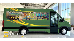 Xe Bình Hoài Limousine Bên hông xe Mặt trước xe Limousine 10 chỗ