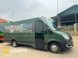 Xe Bình Hoài Limousine Mặt trước xe Bên hông xe Limousine 10 chỗ