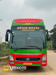 Xe Bình Hoài Limousine Mặt trước xe Cabin 21 phòng đôi