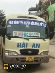 Xe Hải An Hòa Bình Mặt trước xe Ghế ngồi 29 chỗ